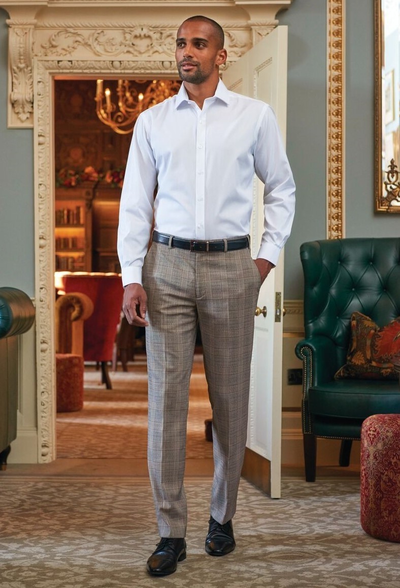 Men's Super Skinny Check Suit Trouser | Boohoo UK