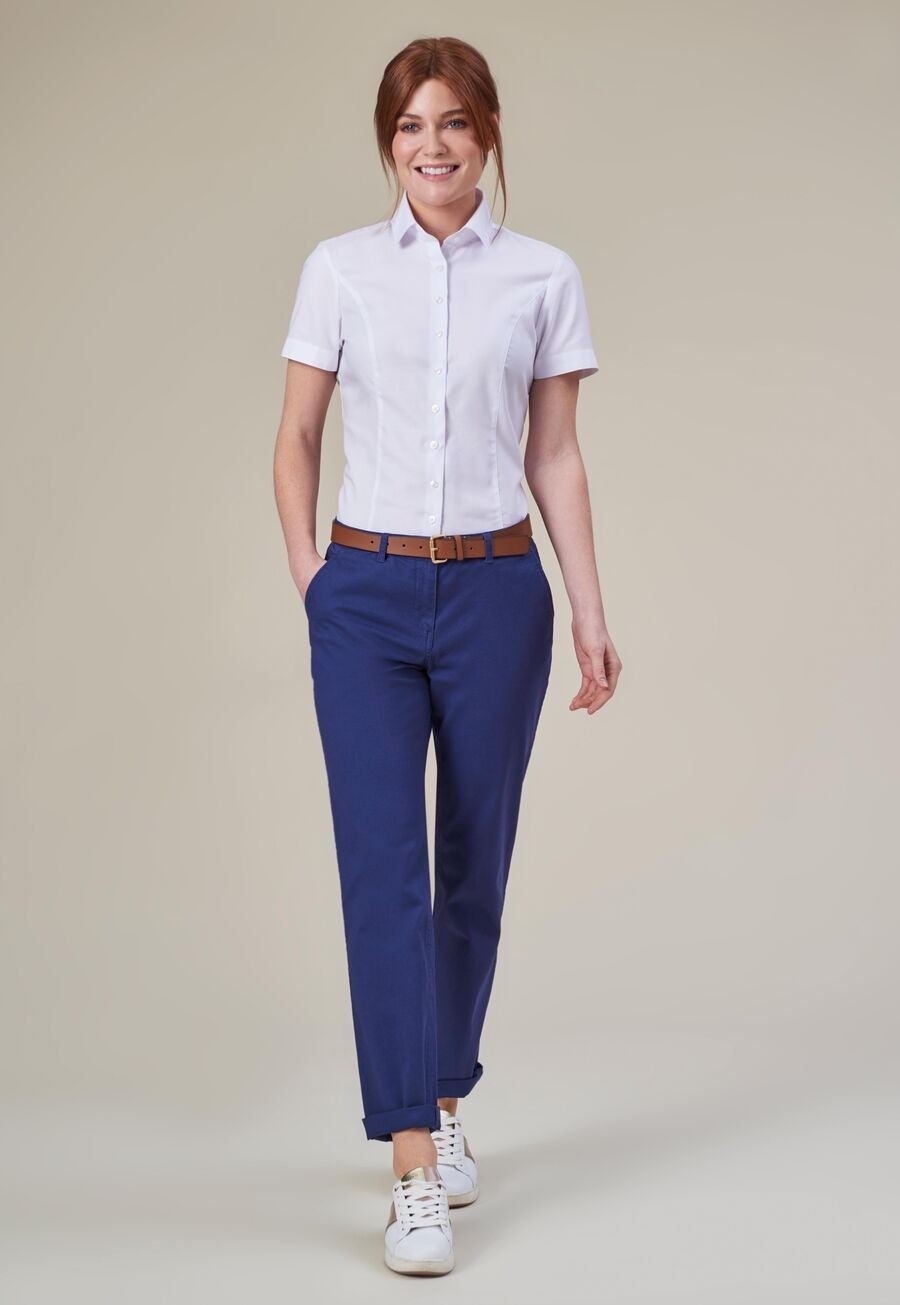 Pantalon Chino femme Houston marine - Beauty Street