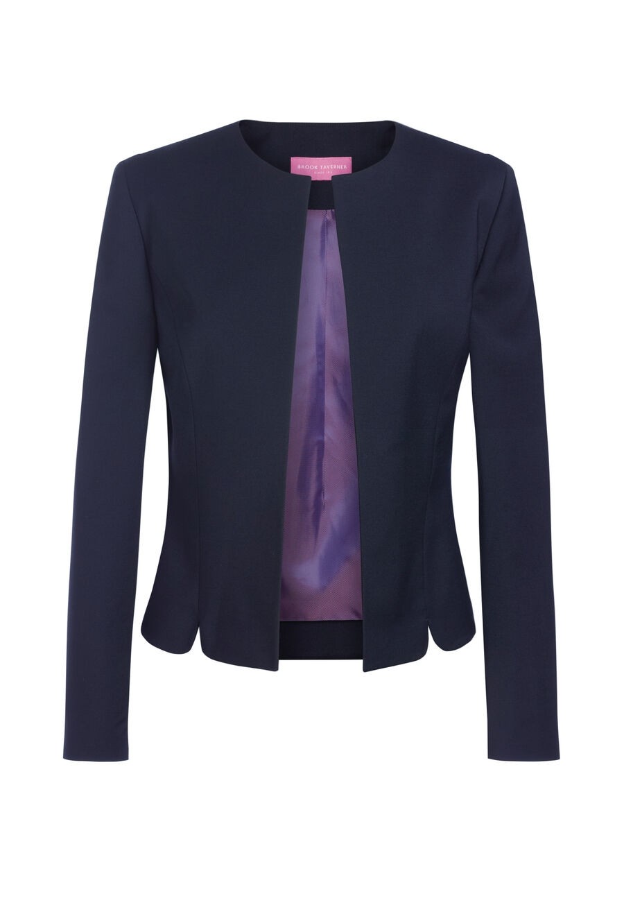 Navy clearance collarless jacket